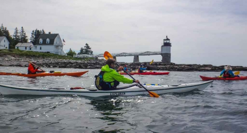 sea kayak adventures for teens in maine
